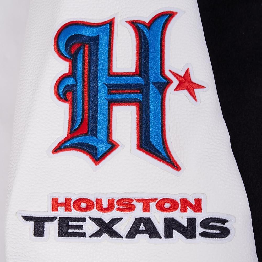 imagePro Standard Mens NFL Classic Varsity JacketBlackWhite M60030