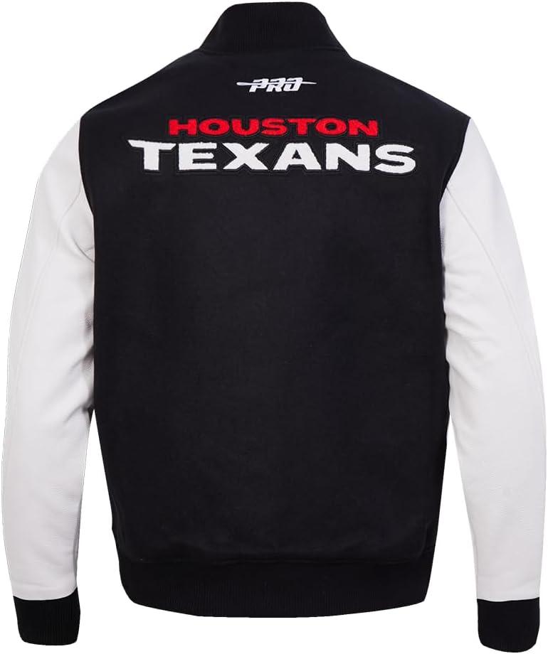 imagePro Standard Mens NFL Classic Varsity JacketBlackWhite M60030