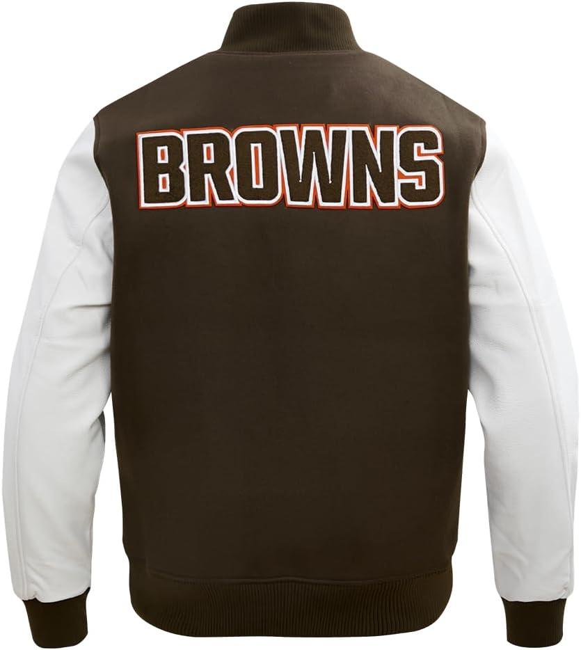 imagePro Standard Mens NFL Classic Varsity JacketBrown