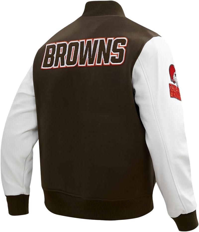 imagePro Standard Mens NFL Classic Varsity JacketBrown