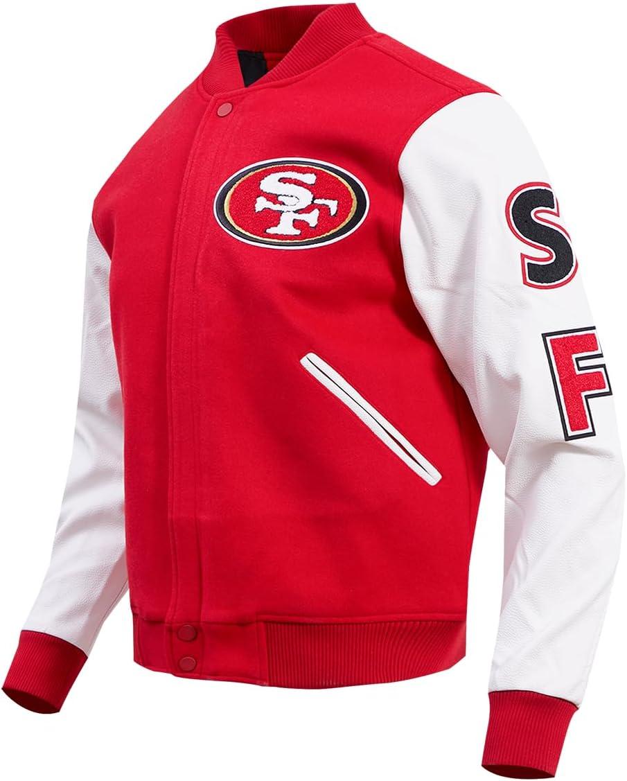 imagePro Standard Mens NFL Classic Varsity JacketRed