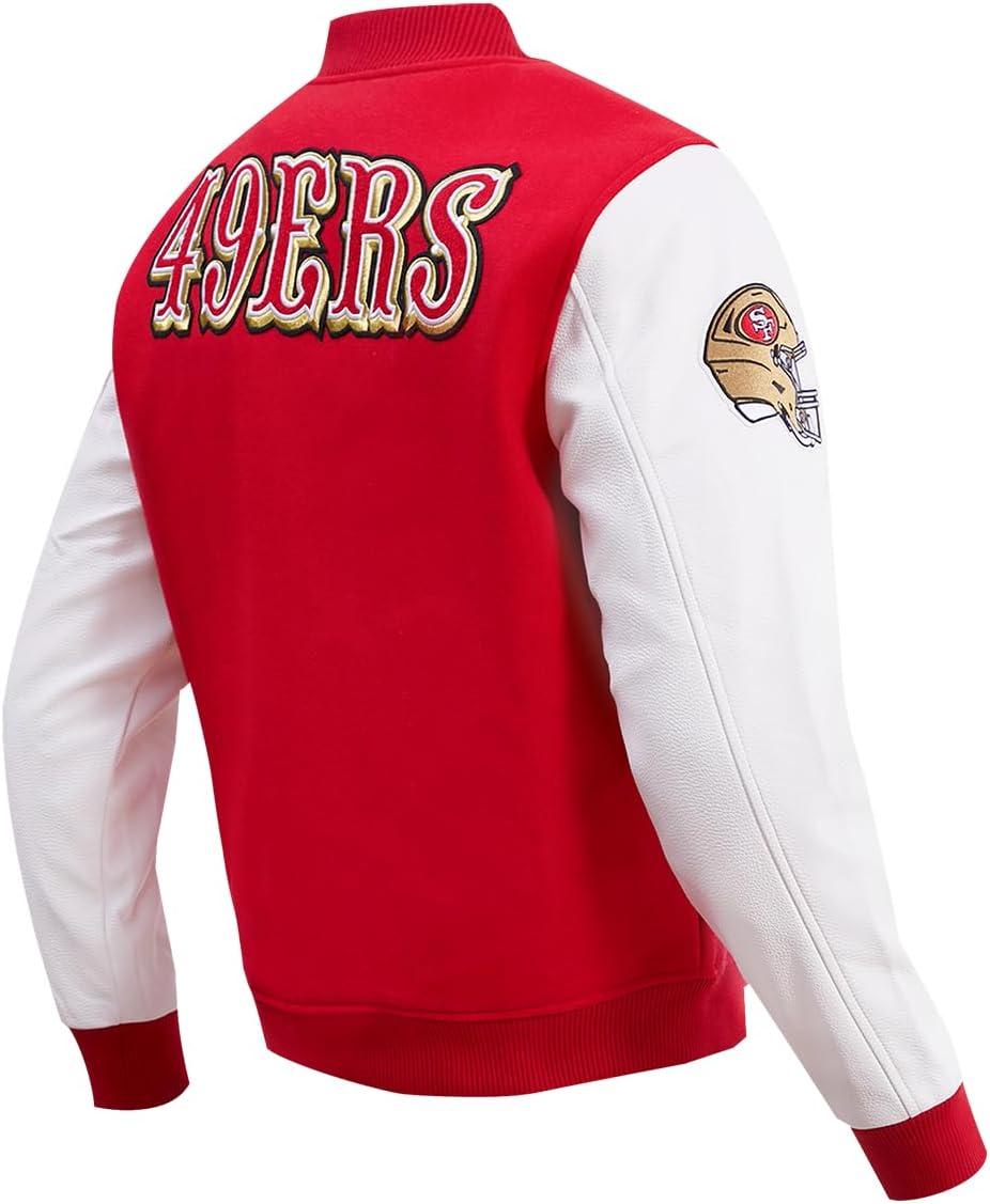 imagePro Standard Mens NFL Classic Varsity JacketRed