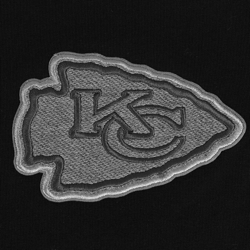 imagePro Standard Mens NFL Kansas City Chiefs Reverse French Terry Short Sleeve Tee Black M