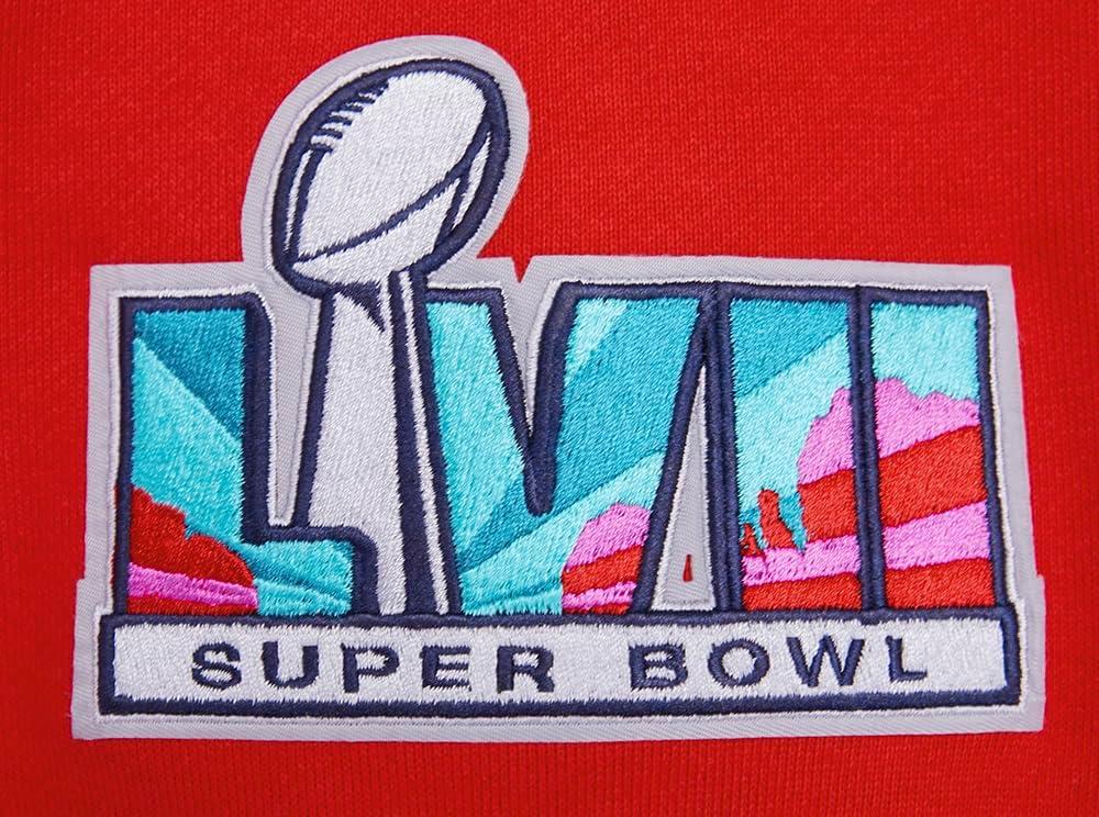 imagePro Standard Mens NFL Mash Up Brushed Back French Terry Crewneck SweatshirtRed