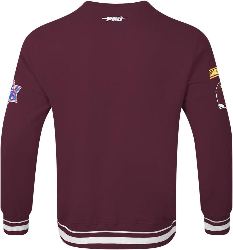 imagePro Standard Mens NFL Mash Up Brushed Back French Terry Crewneck SweatshirtWine