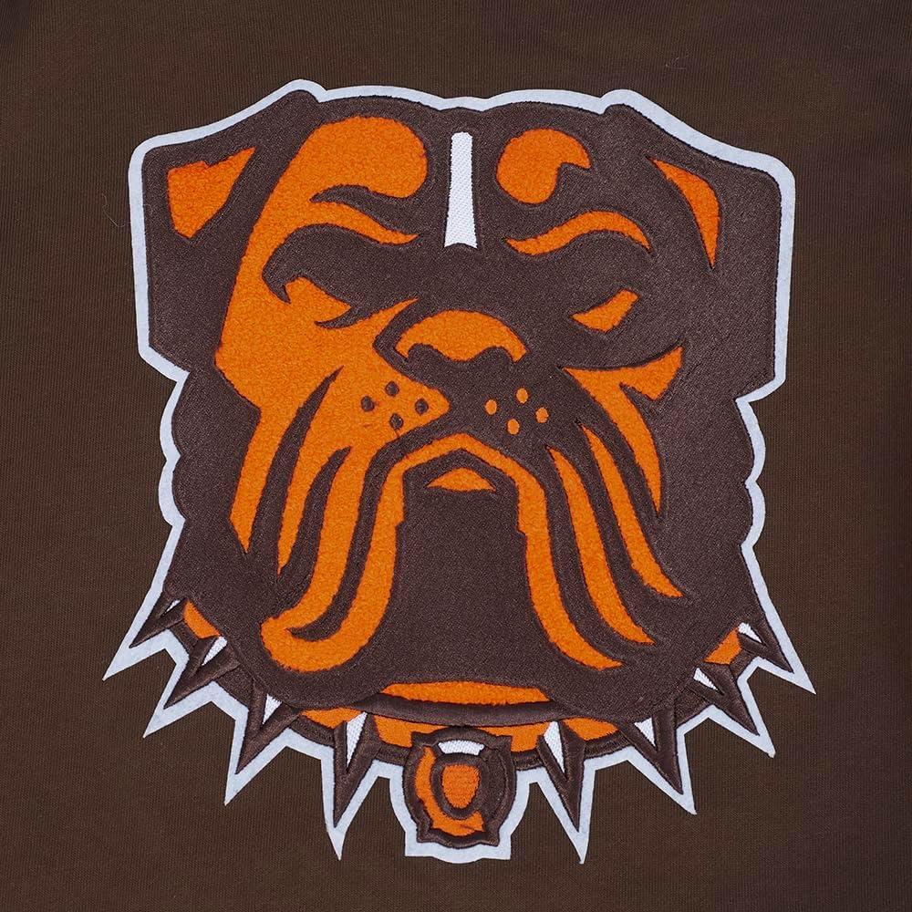 imagePro Standard Mens NFL Mash Up Brushed Back French Terry Pull Over HoodieBrown