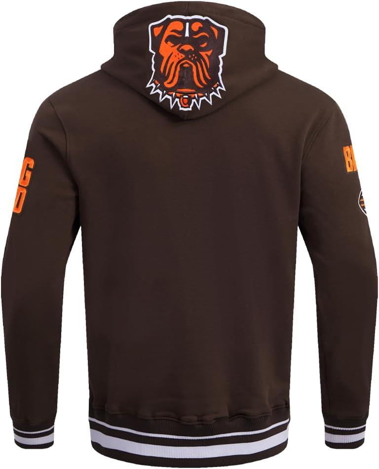 imagePro Standard Mens NFL Mash Up Brushed Back French Terry Pull Over HoodieBrown