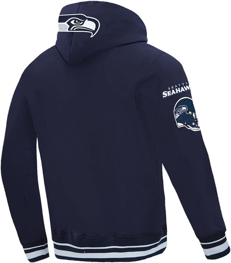 imagePro Standard Mens NFL Mash Up Brushed Back French Terry Pull Over HoodieMidnight Navy