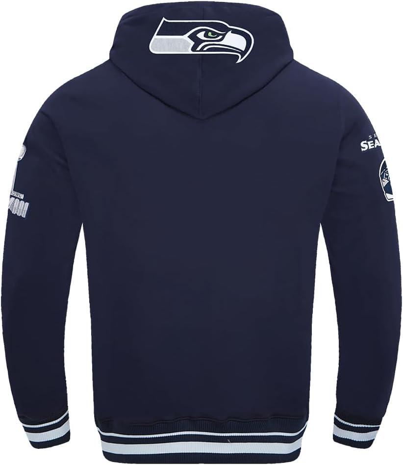 imagePro Standard Mens NFL Mash Up Brushed Back French Terry Pull Over HoodieMidnight Navy