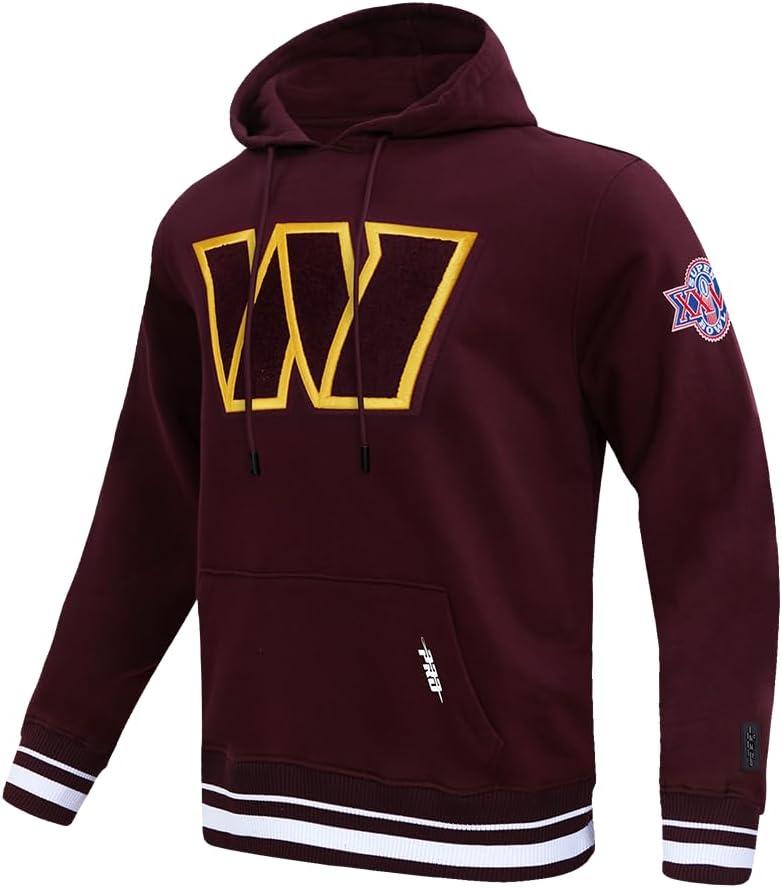 imagePro Standard Mens NFL Mash Up Brushed Back French Terry Pull Over HoodieRed