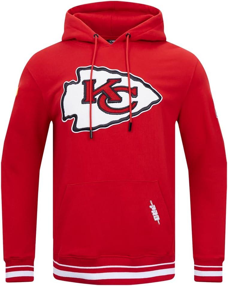imagePro Standard Mens NFL Mash Up Brushed Back French Terry Pull Over HoodieRed