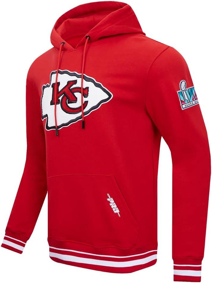 imagePro Standard Mens NFL Mash Up Brushed Back French Terry Pull Over HoodieRed