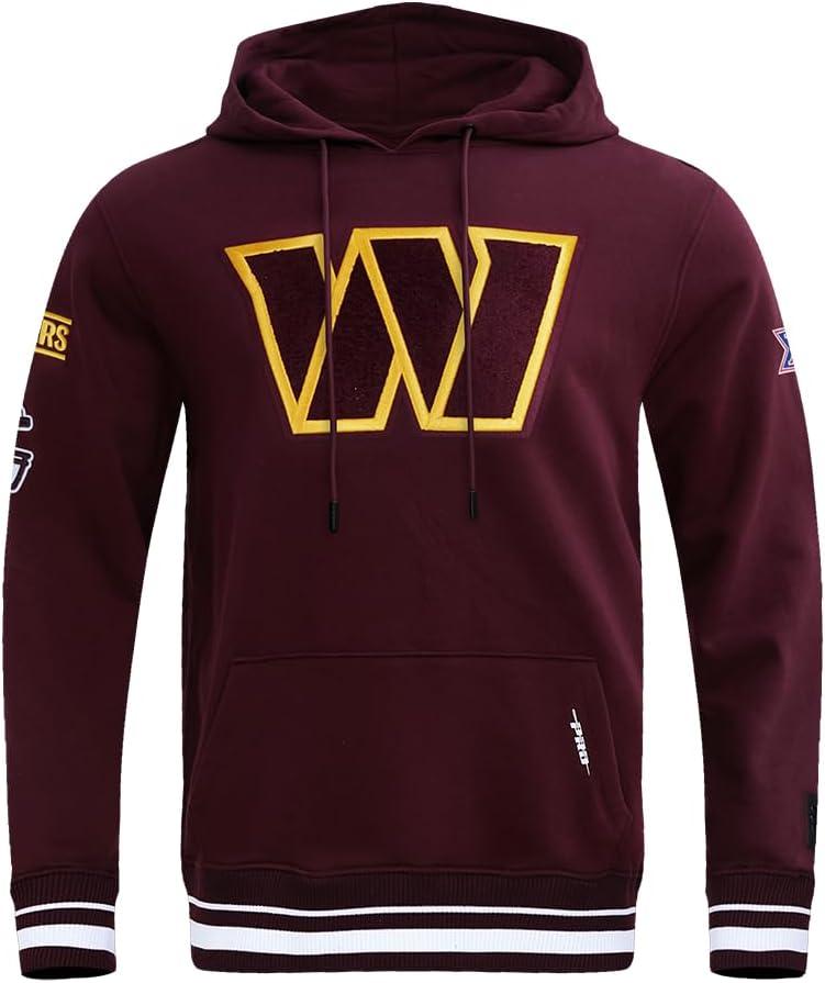 imagePro Standard Mens NFL Mash Up Brushed Back French Terry Pull Over HoodieRed