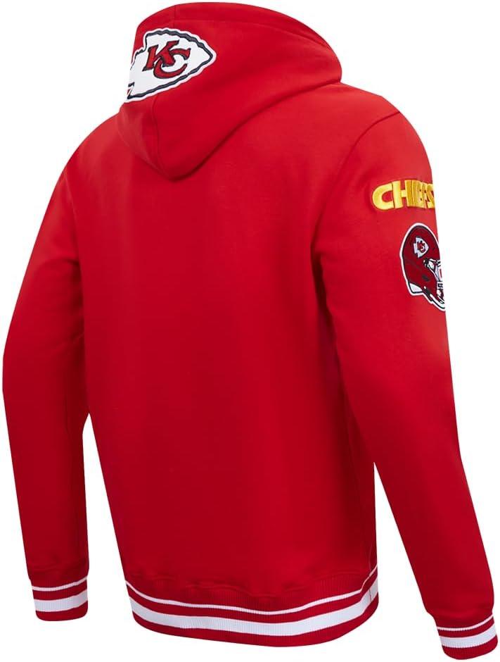 imagePro Standard Mens NFL Mash Up Brushed Back French Terry Pull Over HoodieRed