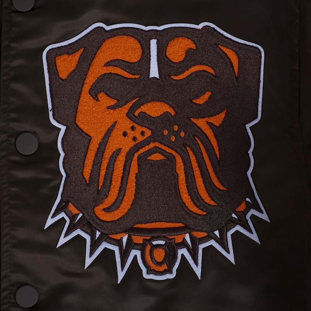 imagePro Standard Mens NFL Mash Up Satin JacketBrown