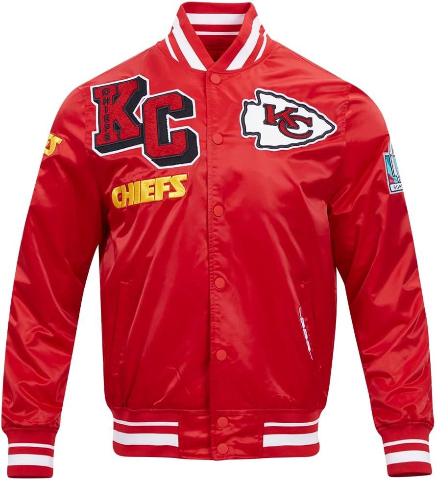 imagePro Standard Mens NFL Mash Up Satin JacketRed