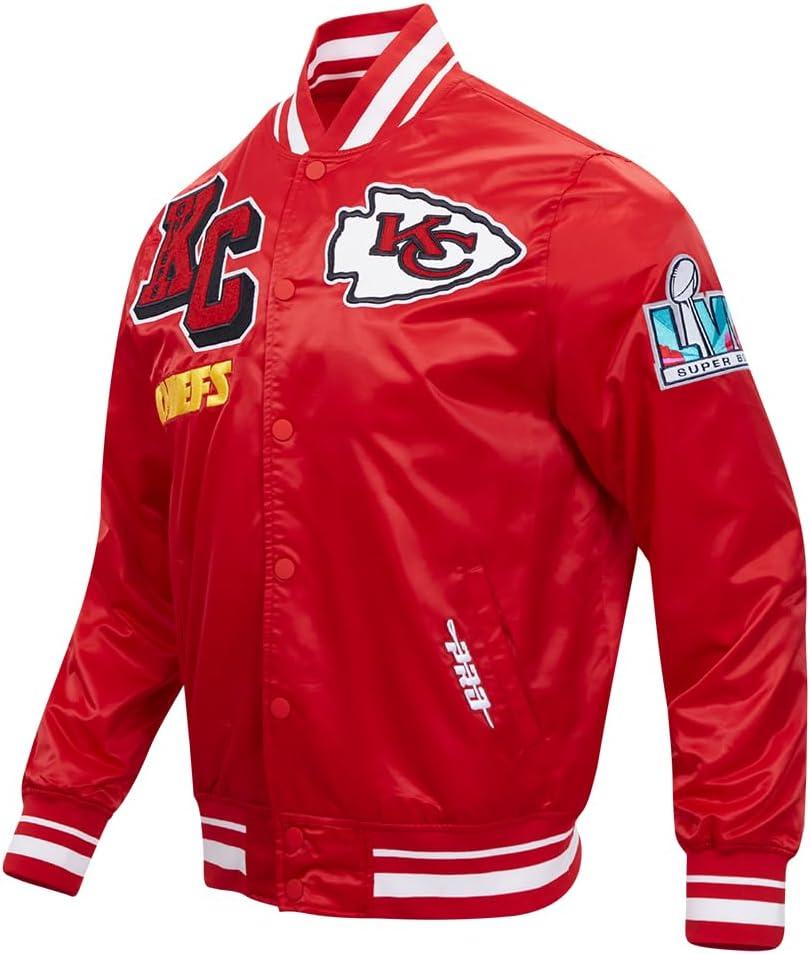 imagePro Standard Mens NFL Mash Up Satin JacketRed