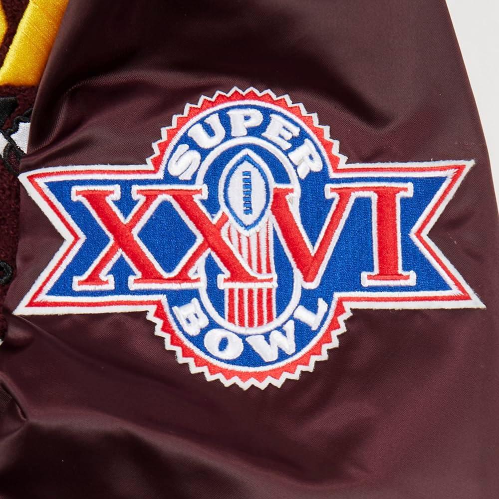 imagePro Standard Mens NFL Mash Up Satin JacketRed