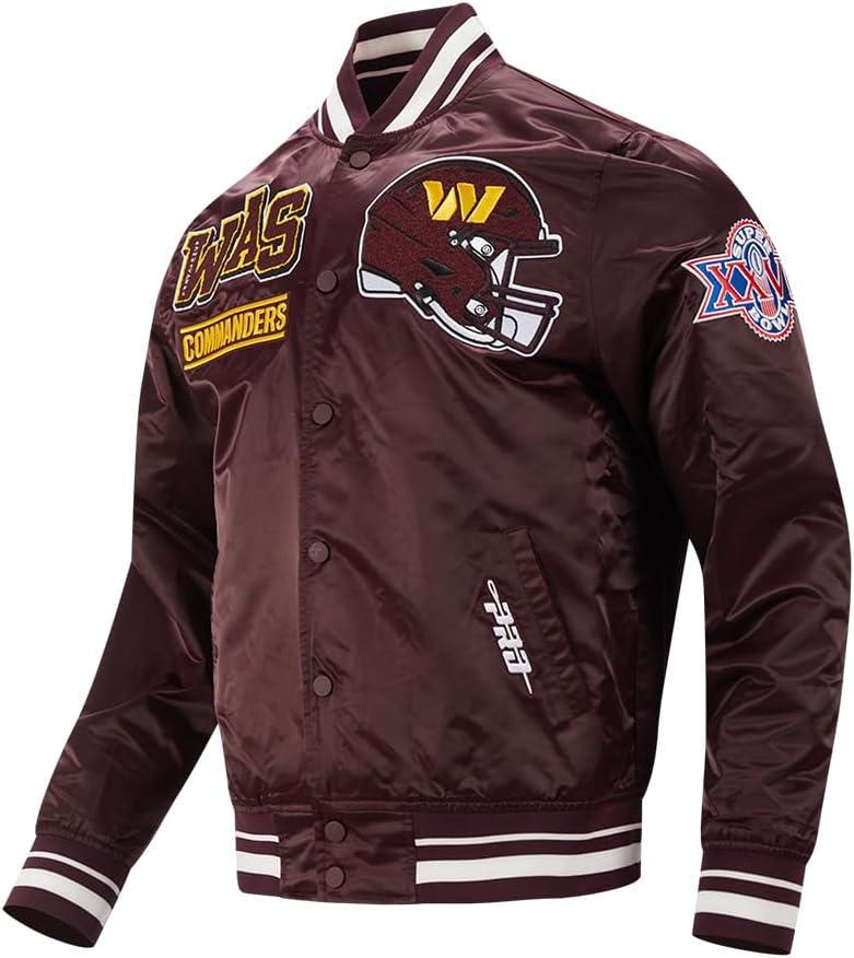 imagePro Standard Mens NFL Mash Up Satin JacketRed