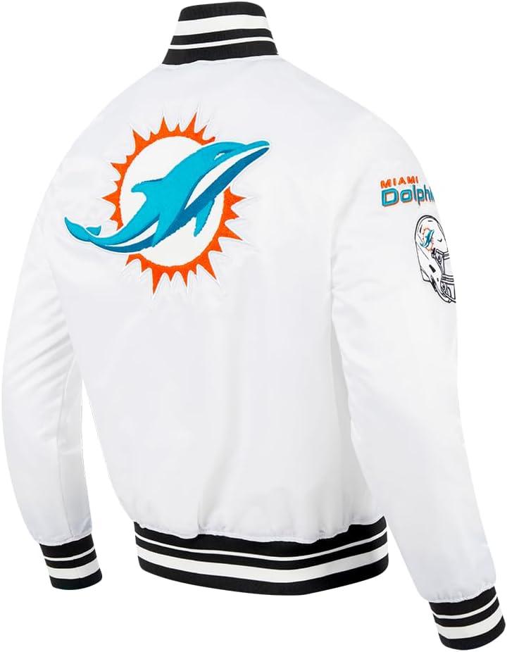 imagePro Standard Mens NFL Mash Up Satin JacketWhite