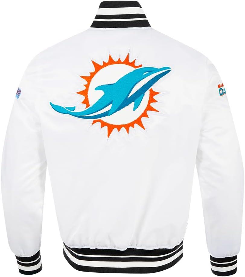 imagePro Standard Mens NFL Mash Up Satin JacketWhite