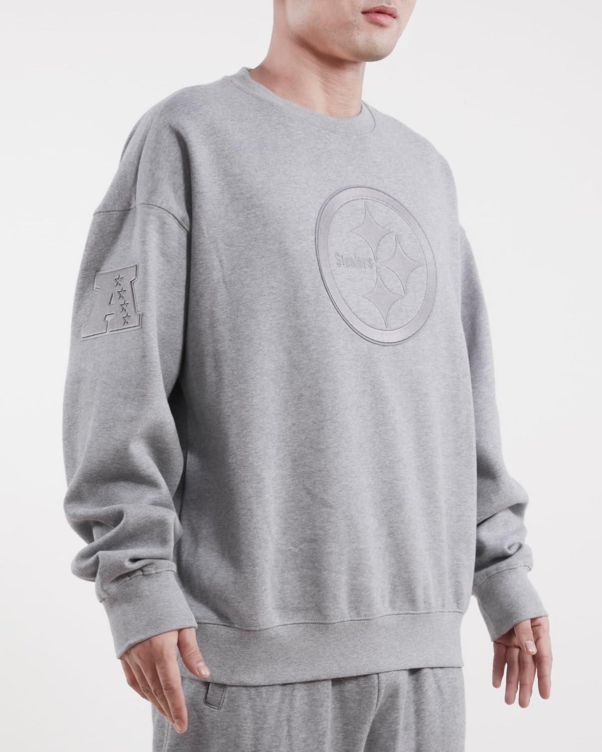 imagePro Standard Mens NFL Neutral Fleece Crewneck SweatshirtGrey