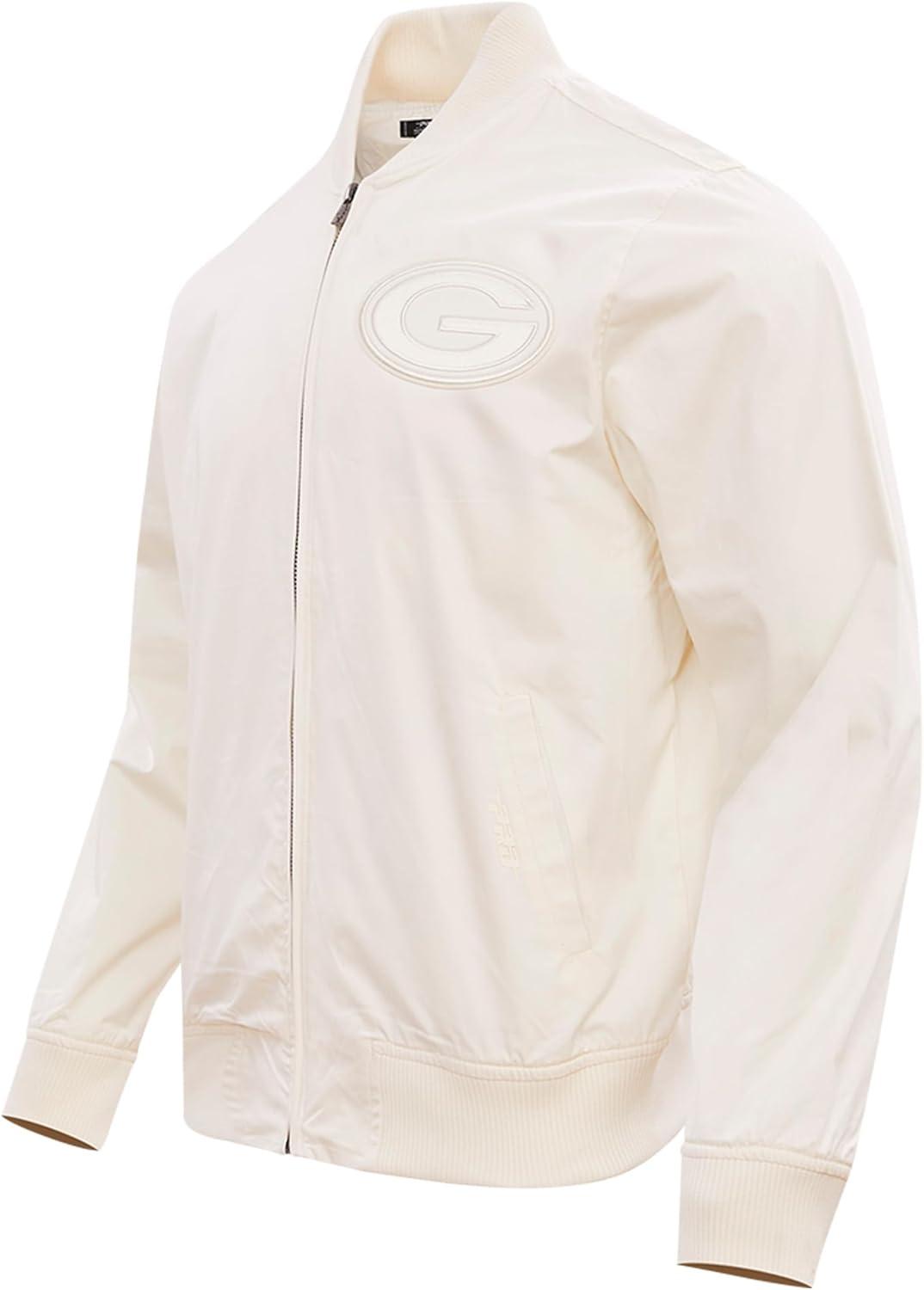 imagePro Standard Mens NFL Neutral Twill JacketGreen Bay Packers Cream