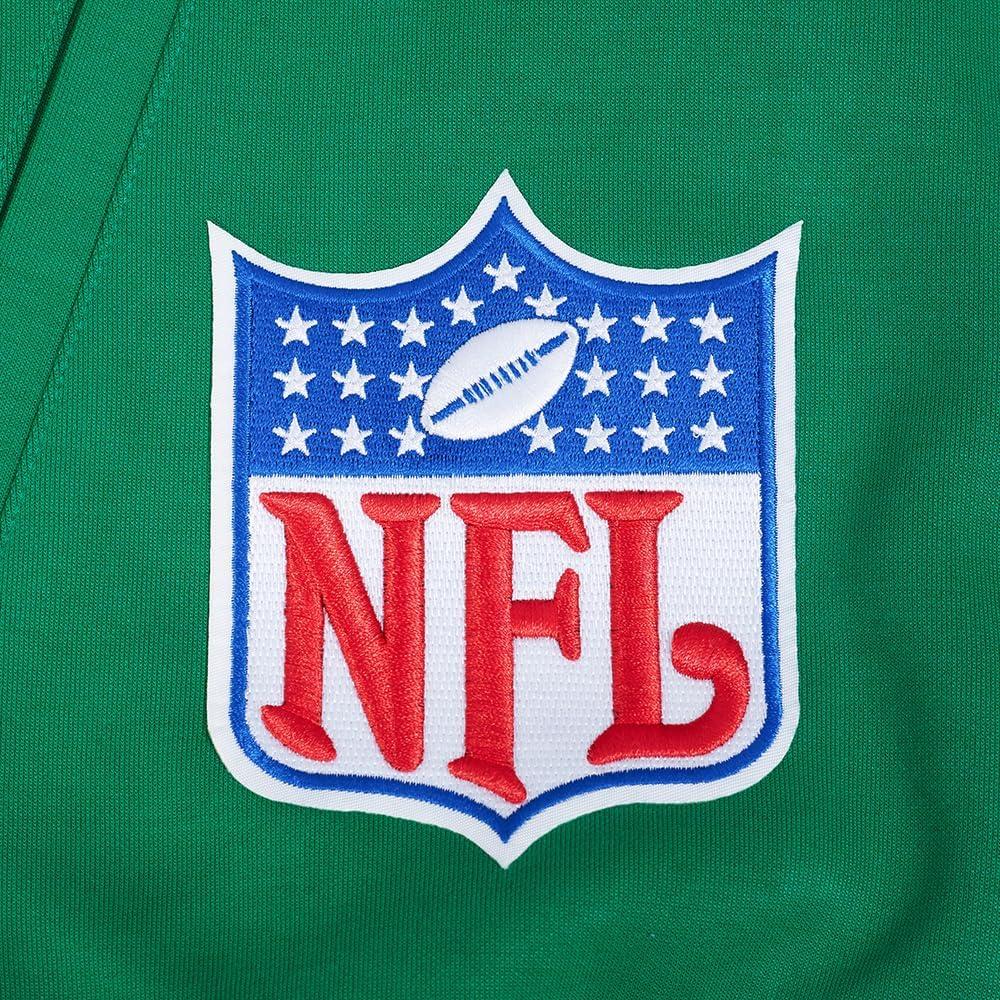 imagePro Standard Mens NFL Pro Game Day Jacket Double Knit JacketKelly GreenWhiteBlack