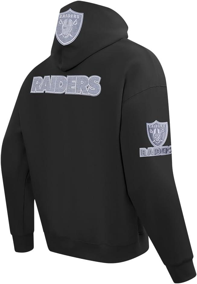 imagePro Standard Mens NFL Reverse French Terry Brushed Back French Terry Pull Over HoodieBlack