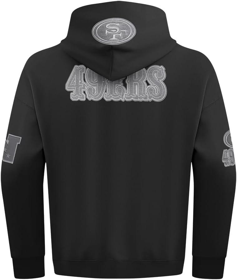imagePro Standard Mens NFL Reverse French Terry Brushed Back French Terry Pull Over HoodieBlack
