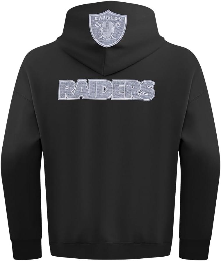 imagePro Standard Mens NFL Reverse French Terry Brushed Back French Terry Pull Over HoodieBlack