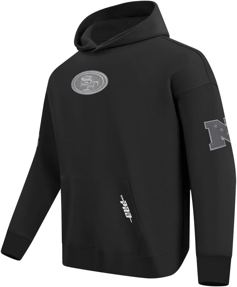 imagePro Standard Mens NFL Reverse French Terry Brushed Back French Terry Pull Over HoodieBlack
