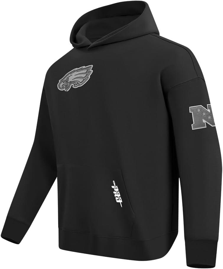 imagePro Standard Mens NFL Reverse French Terry Brushed Back French Terry Pull Over HoodieBlack