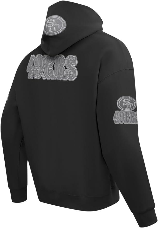 imagePro Standard Mens NFL Reverse French Terry Brushed Back French Terry Pull Over HoodieBlack