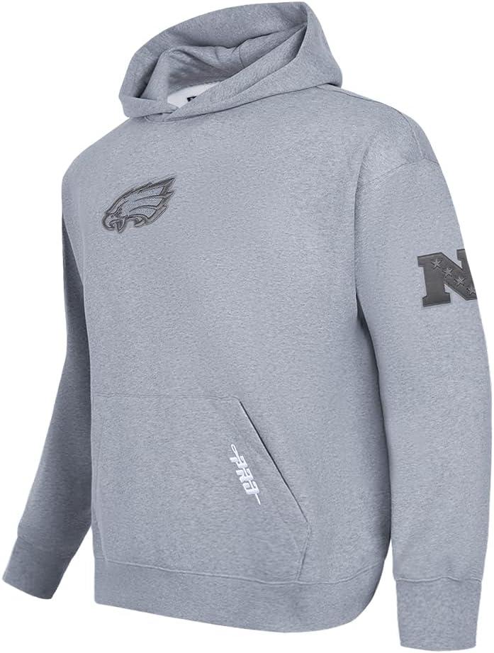 imagePro Standard Mens NFL Reverse French Terry Brushed Back French Terry Pull Over HoodieGrey