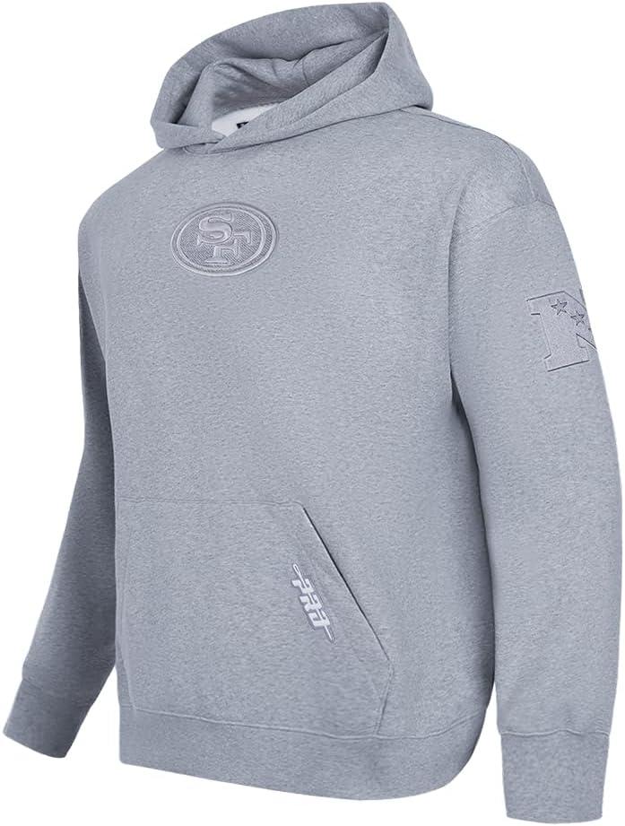 imagePro Standard Mens NFL Reverse French Terry Brushed Back French Terry Pull Over HoodieGrey