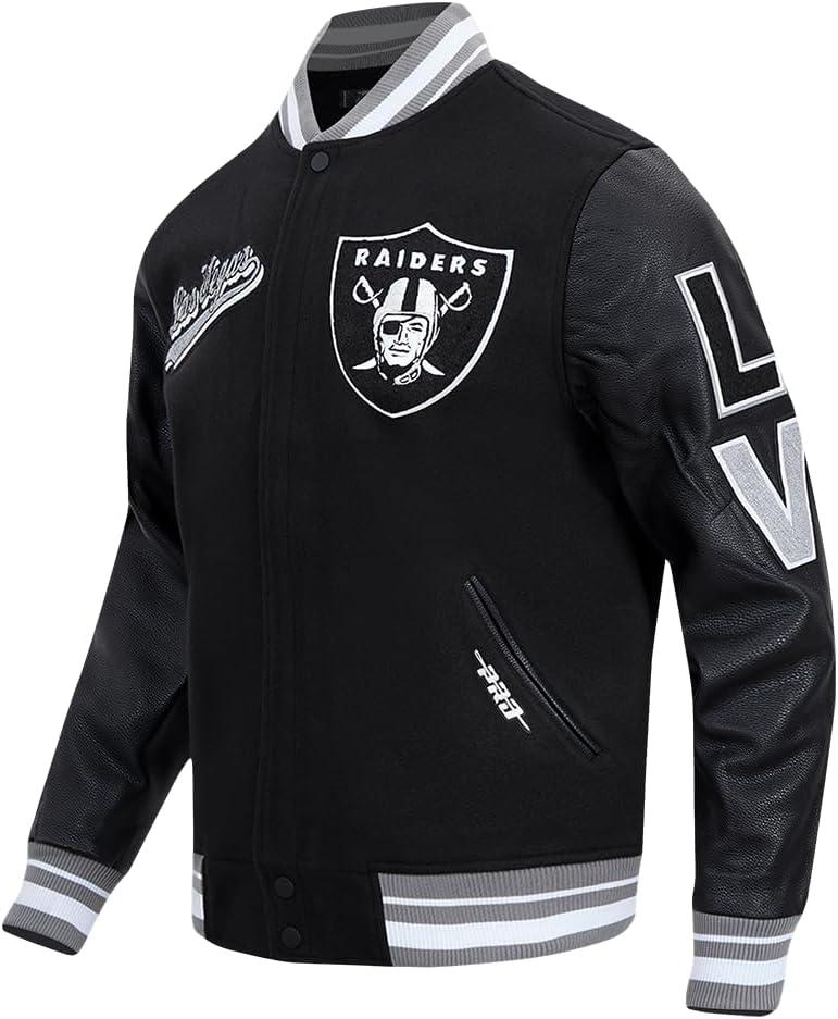 imagePro Standard Mens NFL Script Tail Varsity JacketBlack