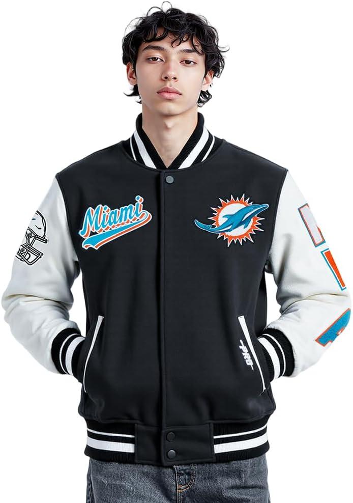 imagePro Standard Mens NFL Script Tail Varsity JacketBlack