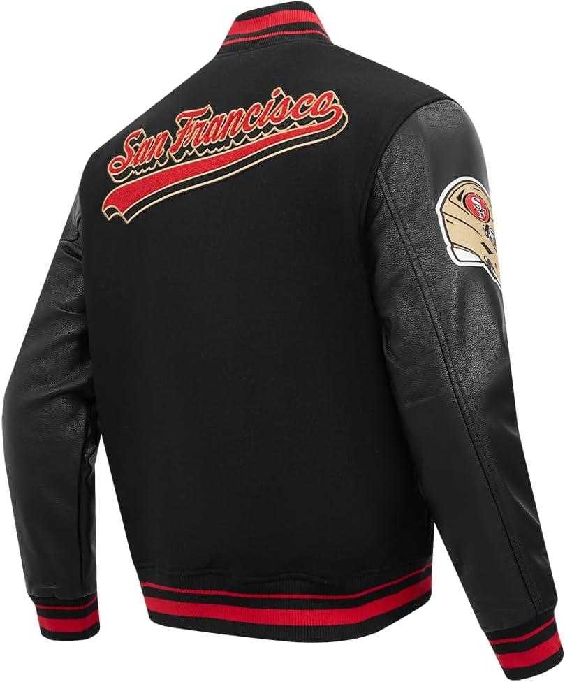 imagePro Standard Mens NFL Script Tail Varsity JacketBlack