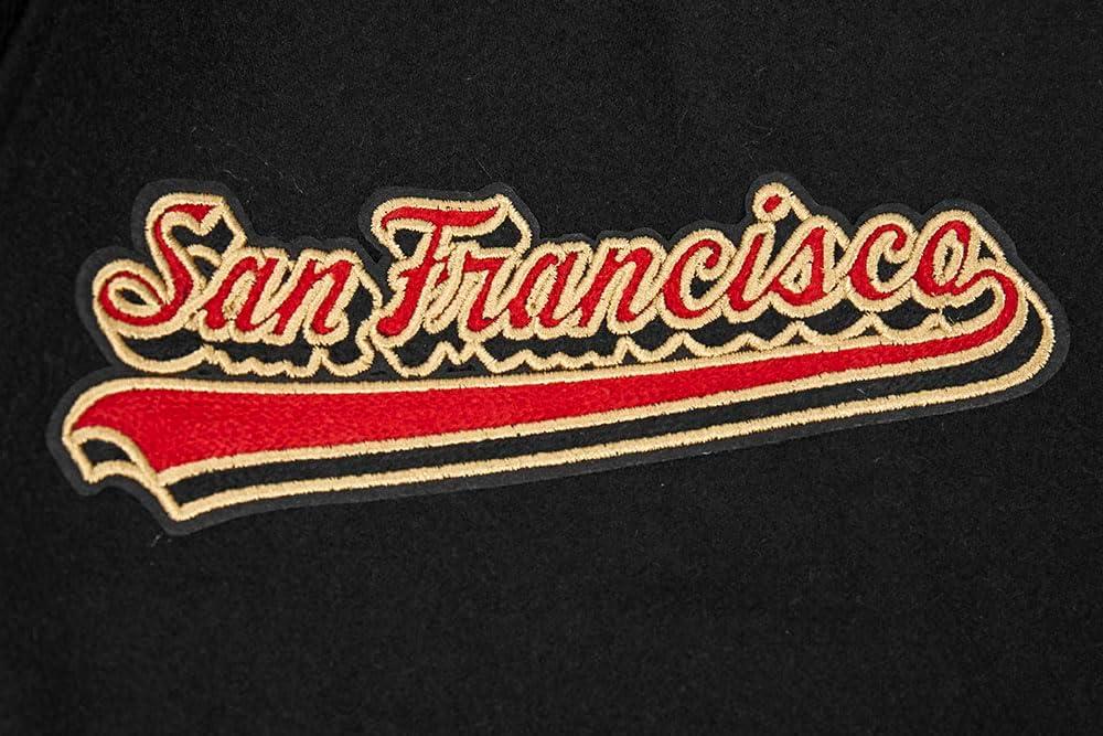 imagePro Standard Mens NFL Script Tail Varsity JacketBlack