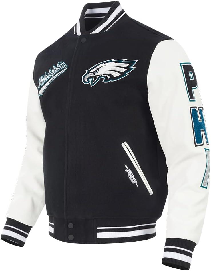 imagePro Standard Mens NFL Script Tail Varsity JacketBlack