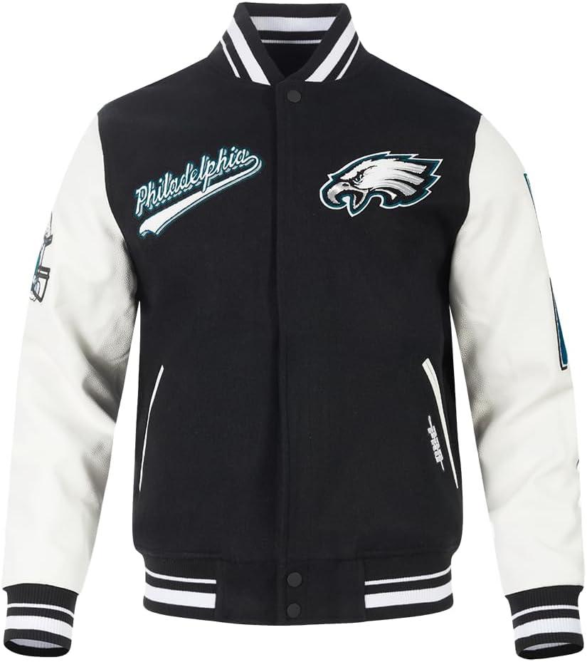 imagePro Standard Mens NFL Script Tail Varsity JacketBlack