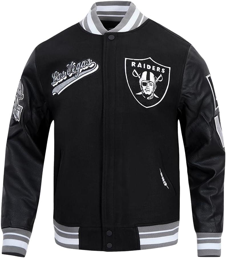 imagePro Standard Mens NFL Script Tail Varsity JacketBlack