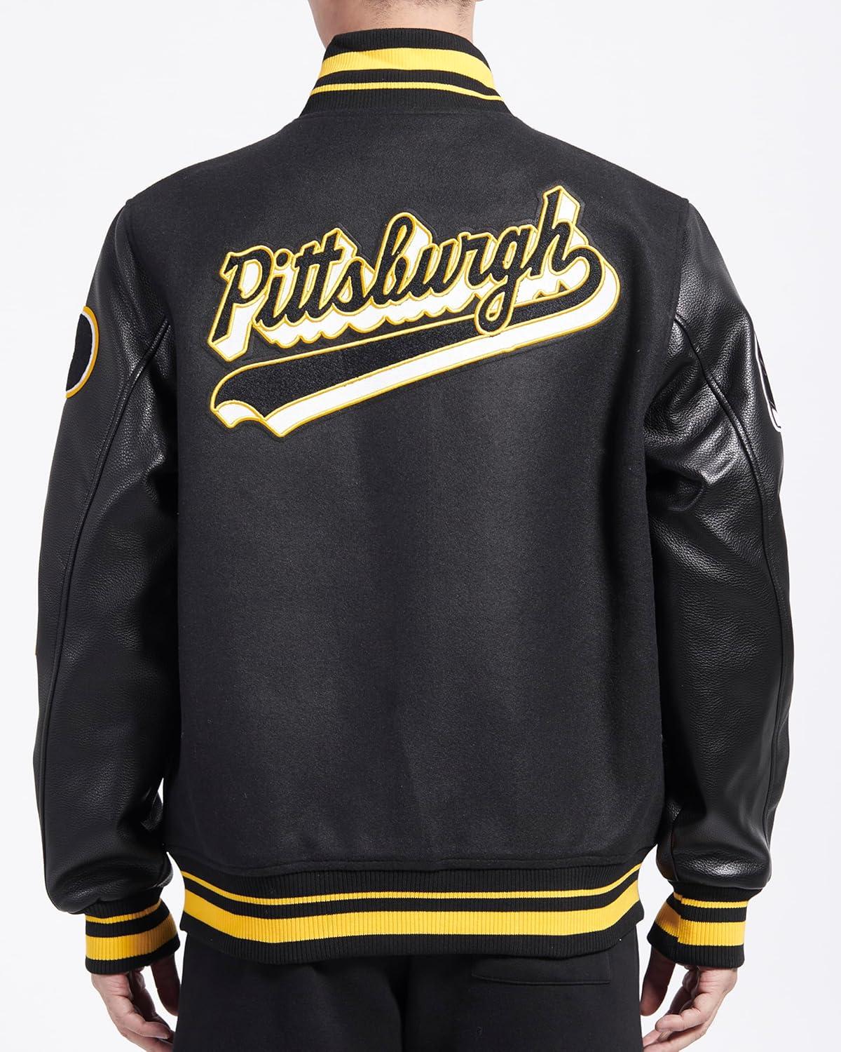 imagePro Standard Mens NFL Script Tail Varsity JacketBlack