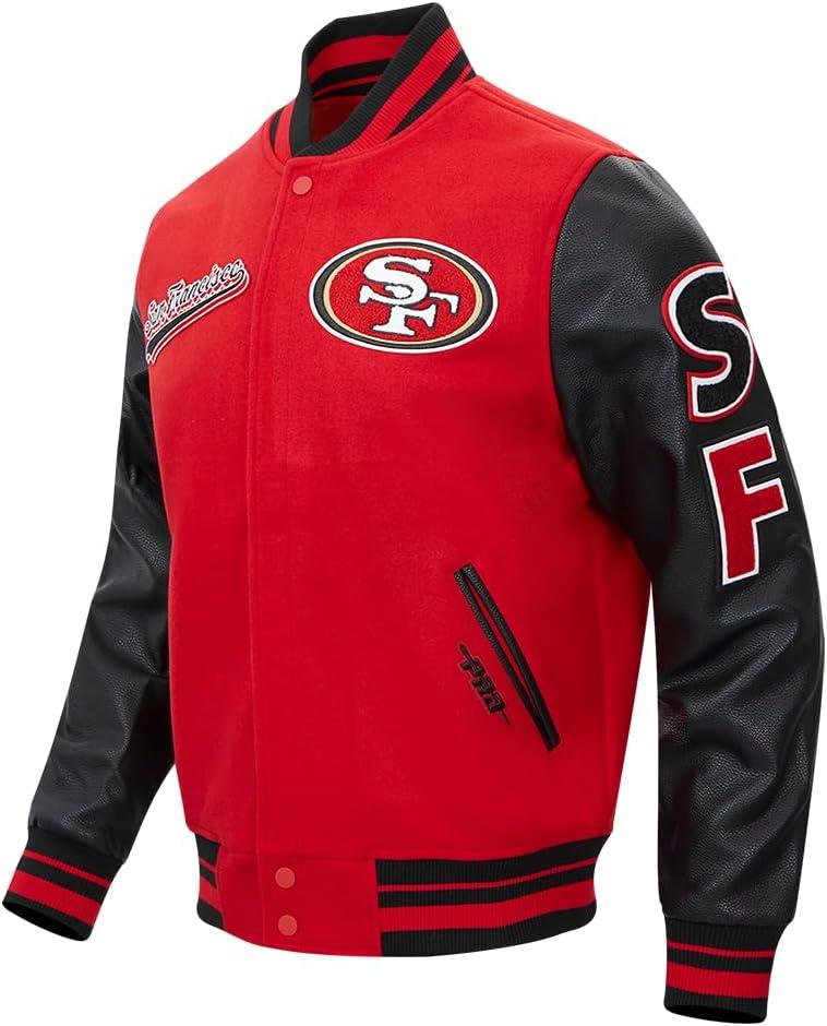 imagePro Standard Mens NFL Script Tail Varsity JacketRed
