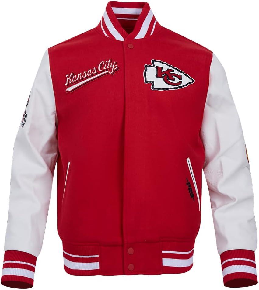imagePro Standard Mens NFL Script Tail Varsity JacketRed