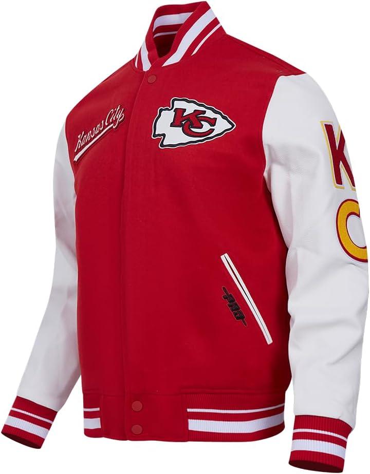 imagePro Standard Mens NFL Script Tail Varsity JacketRed