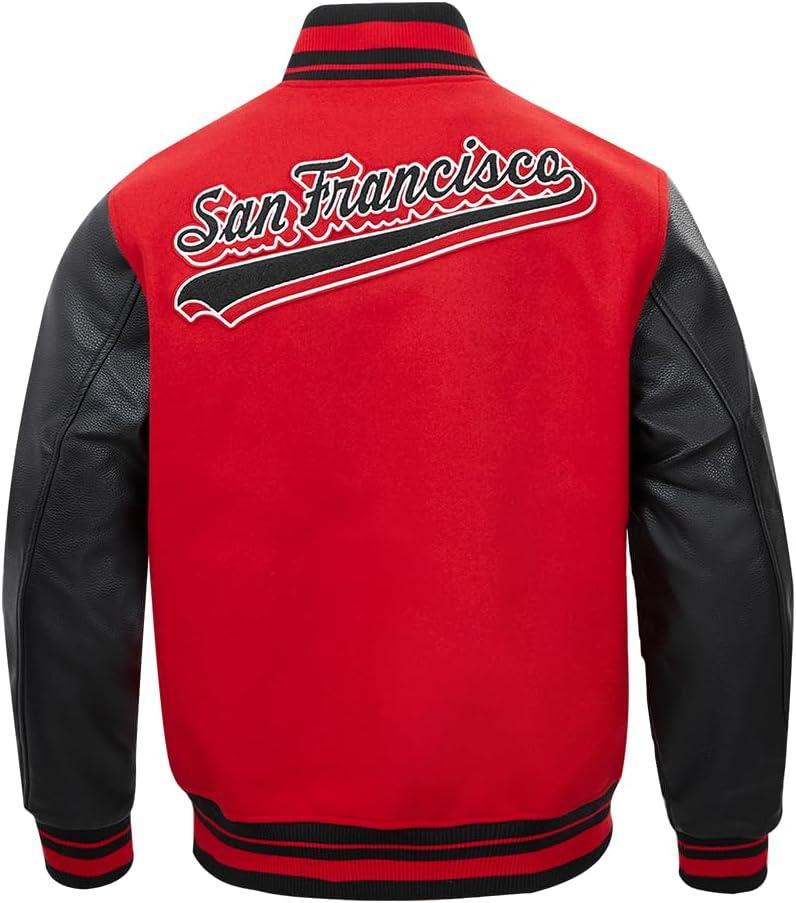 imagePro Standard Mens NFL Script Tail Varsity JacketRed