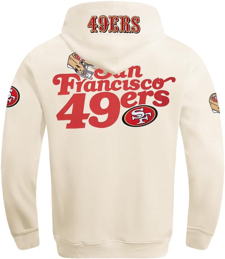 imagePro Standard Mens NFL Souvenir Brushed Back French Terry Pull Over HoodieOffwhite