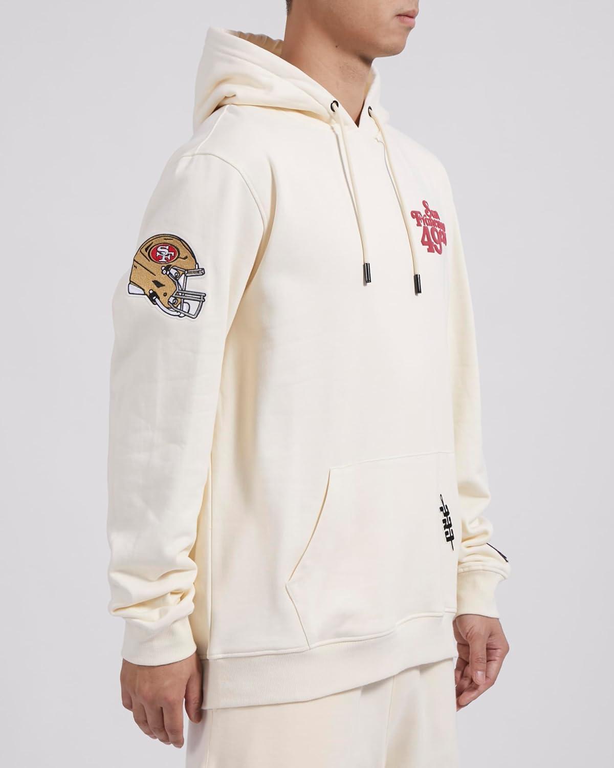 imagePro Standard Mens NFL Souvenir Brushed Back French Terry Pull Over HoodieOffwhite